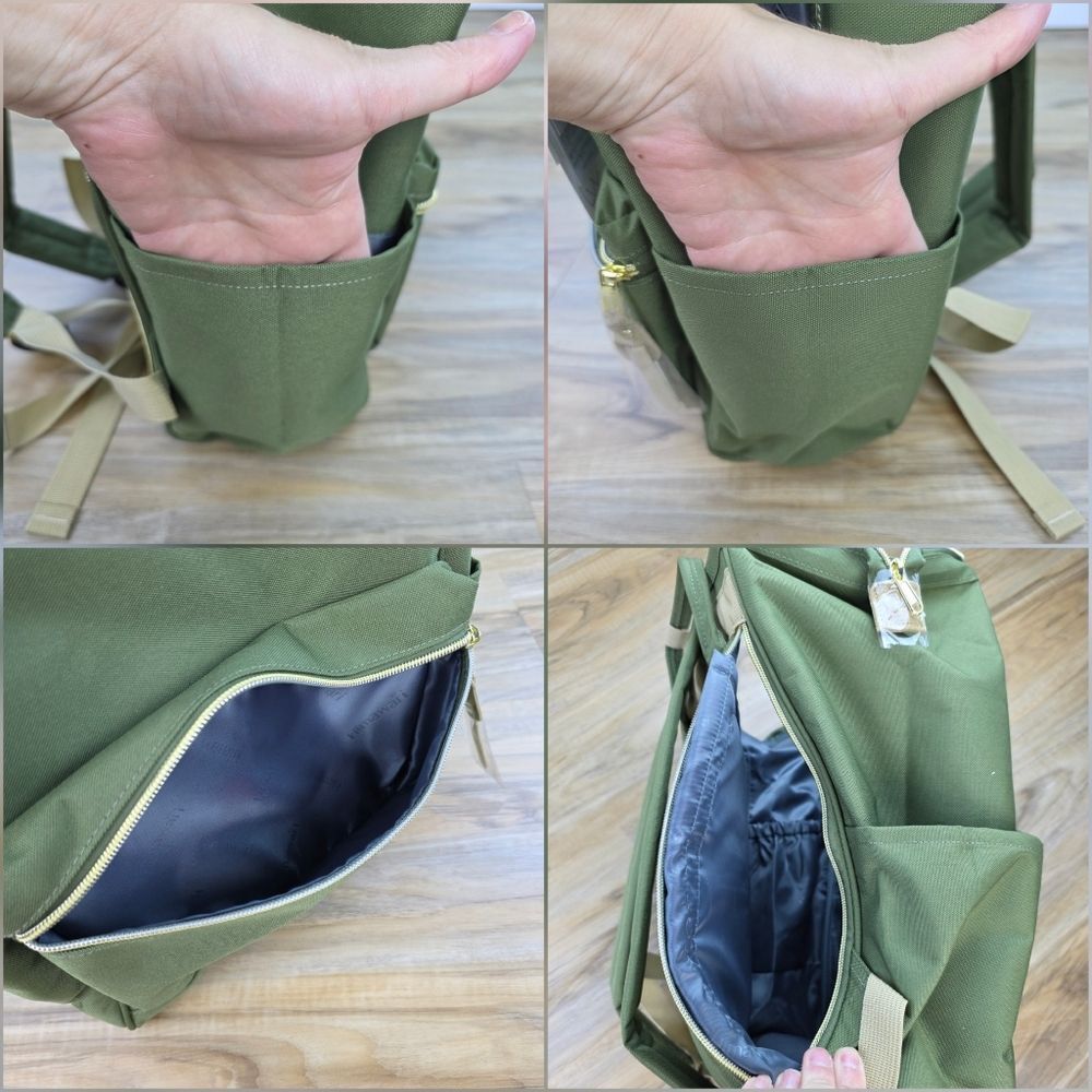 ☔️🔥NWT Olive Wide Opening Padded Laptop Sleeve Travel Backpack - Picture 11 of 15